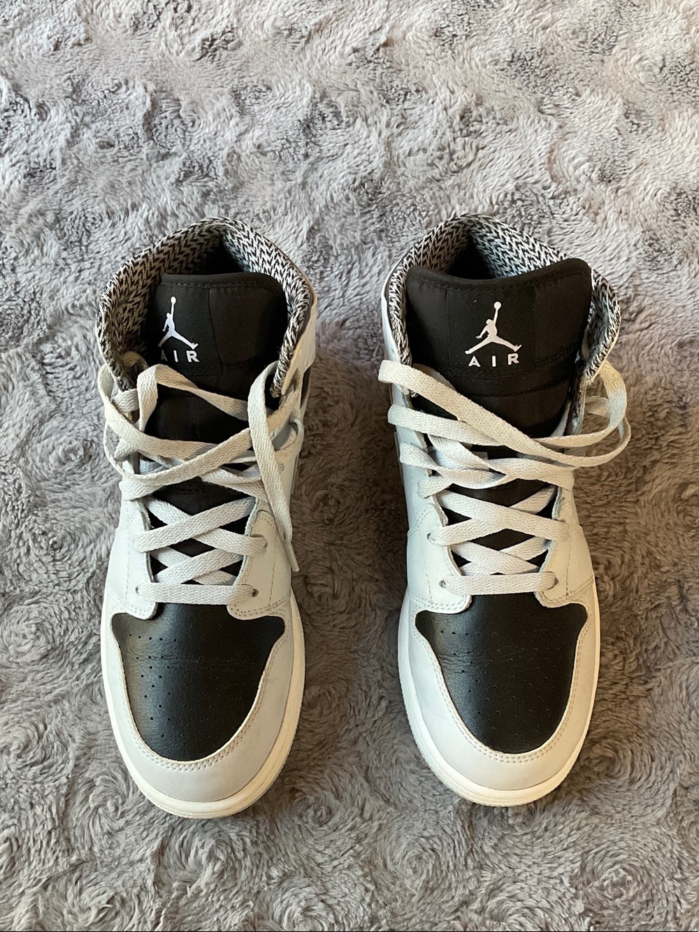Nike Kids Black and White High-Top Sneakers